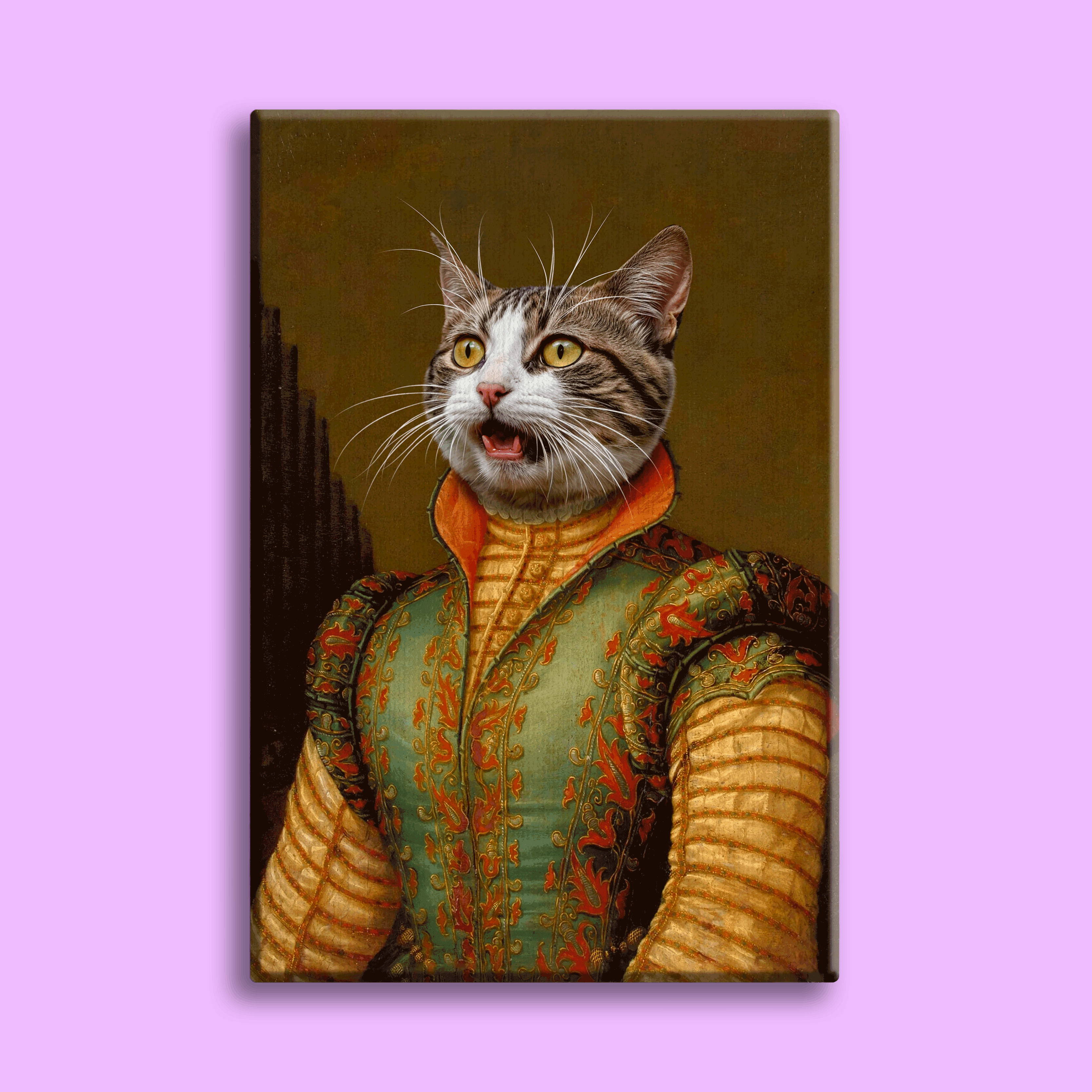 Regal Renaissance Pet Portrait – Custom Pet Canvas